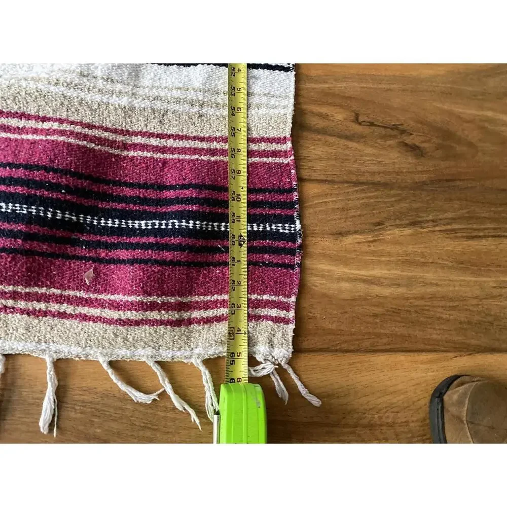 Falsa Serape ONW-Magenta West Southwest Southwestern Mexican Blanket Afghan